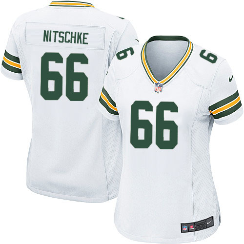 Women's Game Ray Nitschke Nike Jersey White Road - #66 NFL Green Bay Packers